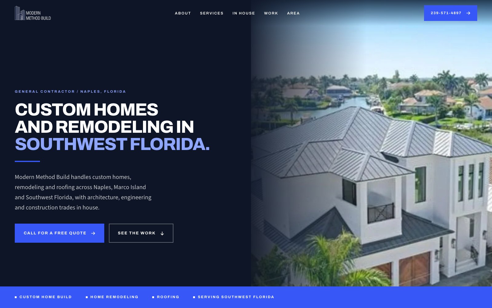The new Modern Method Build LLC homepage concept